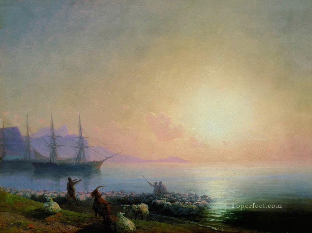 Sheepdip 1877 Romántico Ivan Aivazovsky Ruso Pintura al óleo